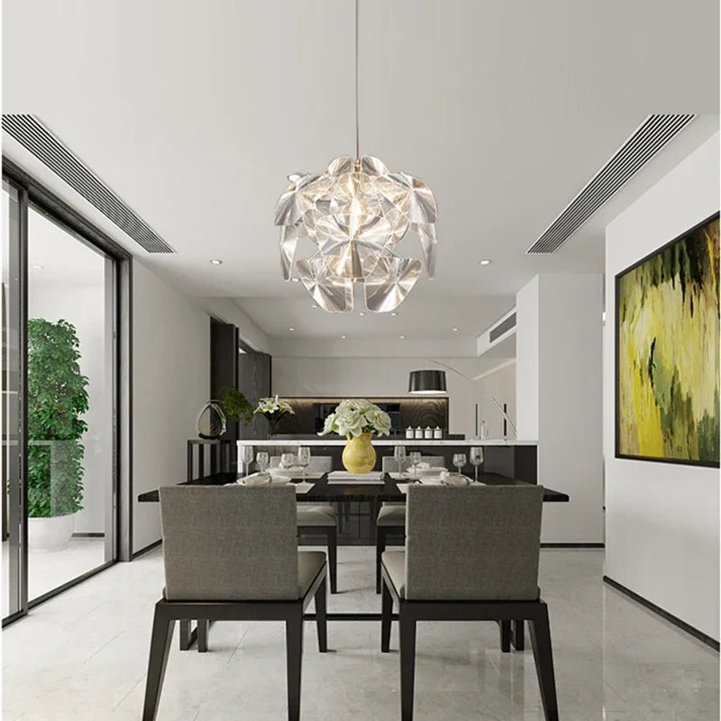 lustre en acrylique transparent design pour intérieur élégant - vue 5 sur 8