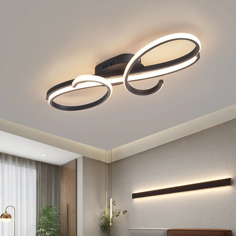 Plafonnier led moderne plaqué pour salon chambre couloir Foyer salle d'étude lustres de plafond intérieur maison