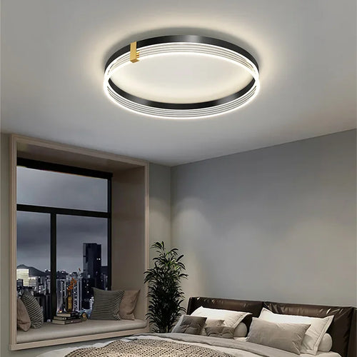 plafonnier led moderne design circulaire en acrylique pour divers espaces - vue 6 sur 12