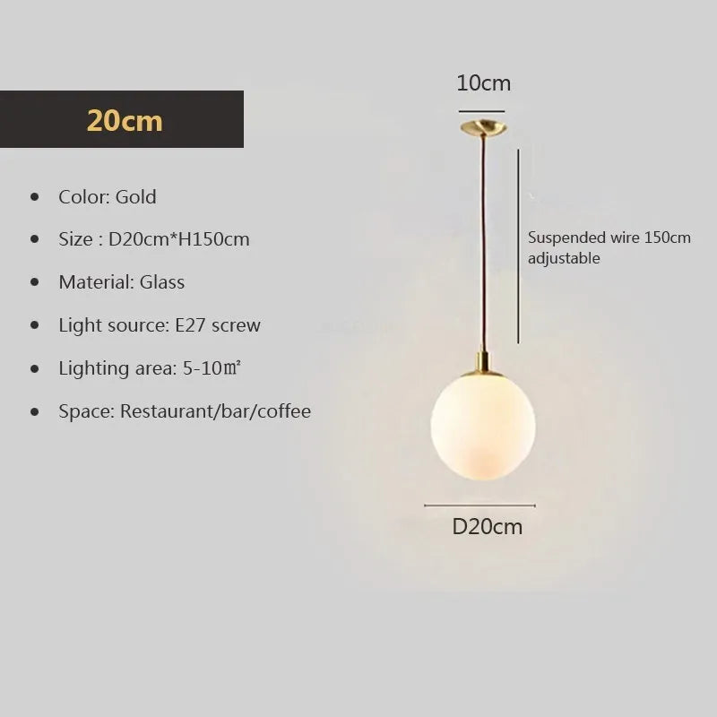 suspension en laiton moderne minimaliste orbe lumineux