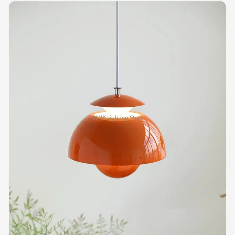 Design danois fleur bourgeon suspension moderne Simple Restaurant chambre d'enfants chambre chevet lustre nordique maison lampes LED - vue 4 sur 10