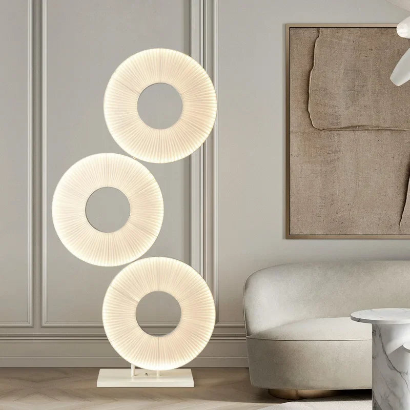 suspension moderne en tissu design pour intérieur élégant