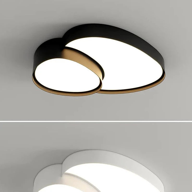 Plafonnier LED design décorative led noir blanc