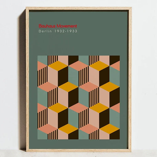 affiches géométriques bauhaus pour une décoration moderne minimaliste