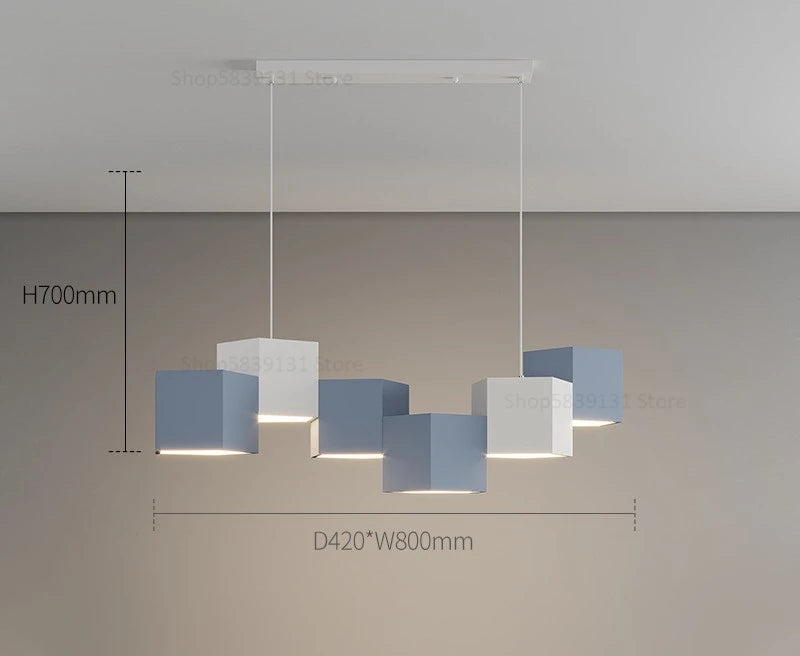 lustre moderne simple style nordique créatif prisme hexagonal éclairage intérieur - vue 7 sur 11