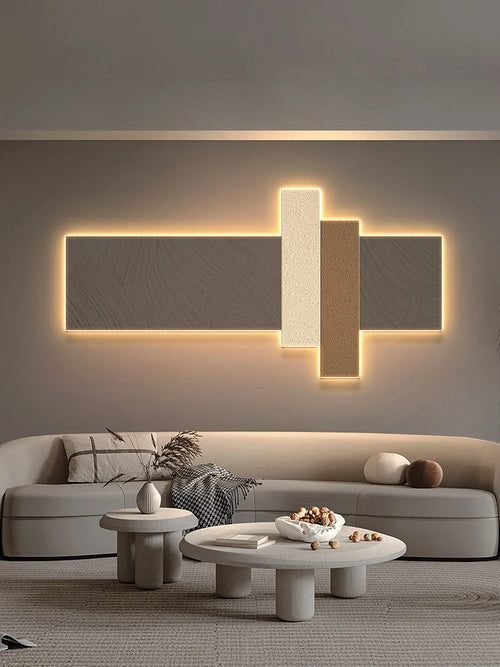 applique murale led minimaliste télécommande design nordique décorative - vue 3 sur 10