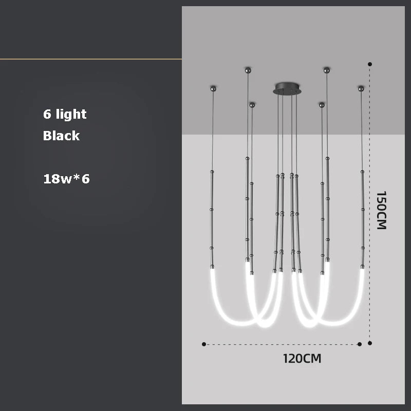 lustre en art déco design suspendu en led - vue 12 sur 16
