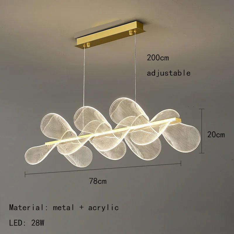 lustre en acrylique avec anneau doré à intensité variable  livraison directe - vue 8 sur 10