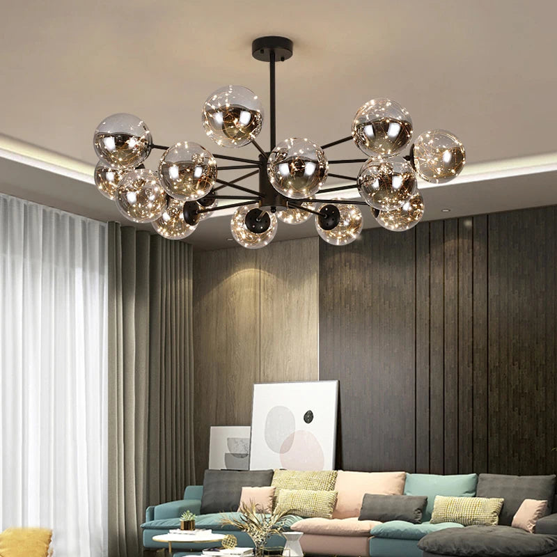 Nordique moderne LED lustre étoile magique haricot boule de verre salon chambre salle à manger cuisine plafonnier décoration de la maison