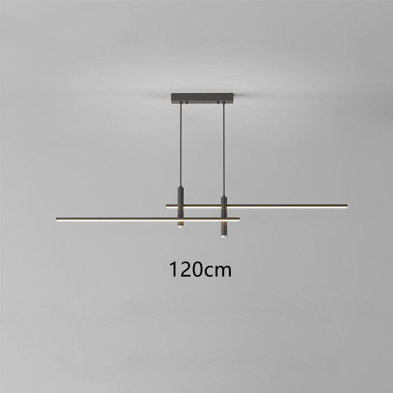 Lustre design LED minimaliste en barre métallique Sarno