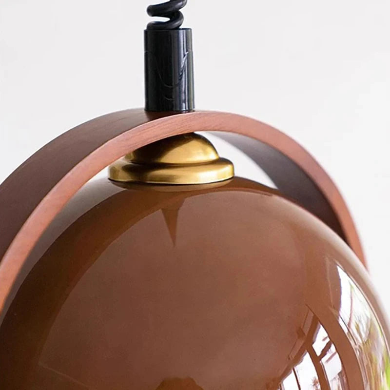 suspension en verre et bois style moderne hauteur réglable pour intérieur - vue 6 sur 8