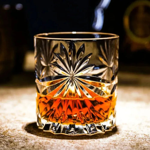 Verre whisky old fashioned facetté design résistant bar
