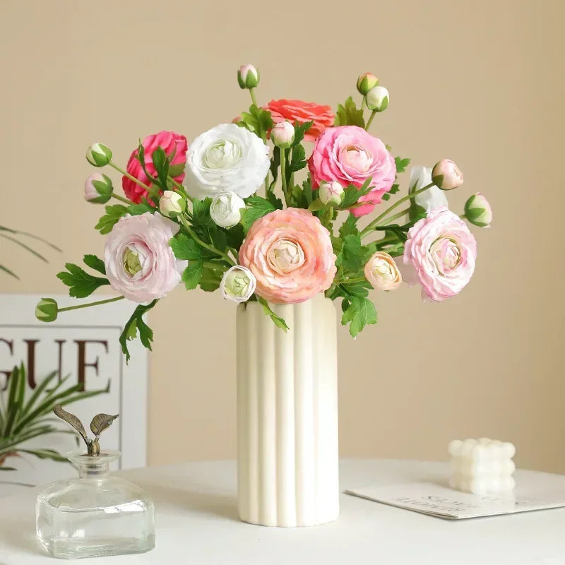 fleurs artificielles en soie branche de lotus décorative réaliste