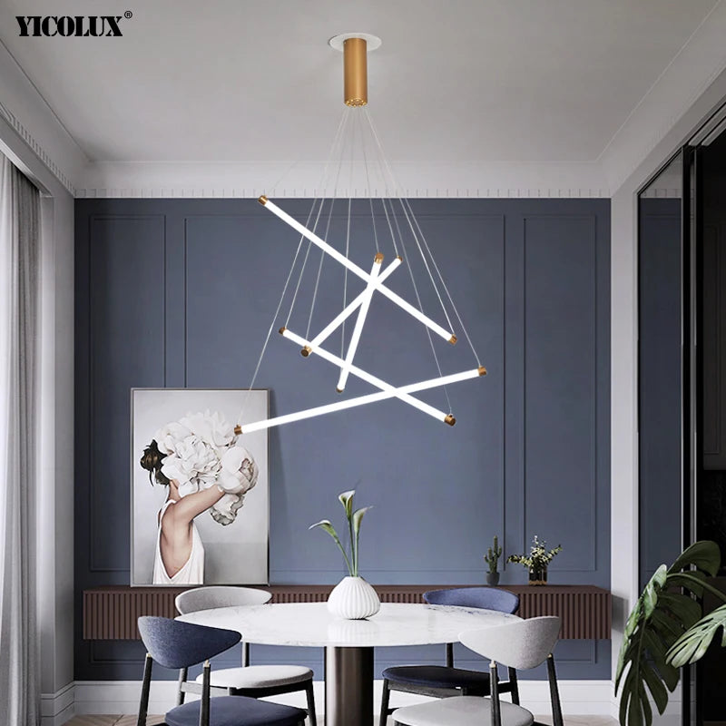 lustre led moderne avec gradation à distance pour intérieur - vue 6 sur 24