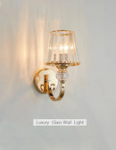 applique murale en cristal luxe design moderne nordique à led