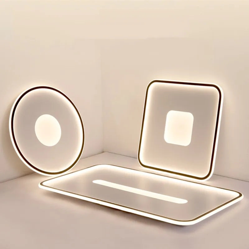 plafonnier led ultra mince moderne rond montage en surface - vue 2 sur 24