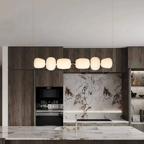 suspension moderne en verre laiteux pour intérieur élégant