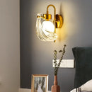 lustre de luxe en verre de coquille avec lampes led créatives