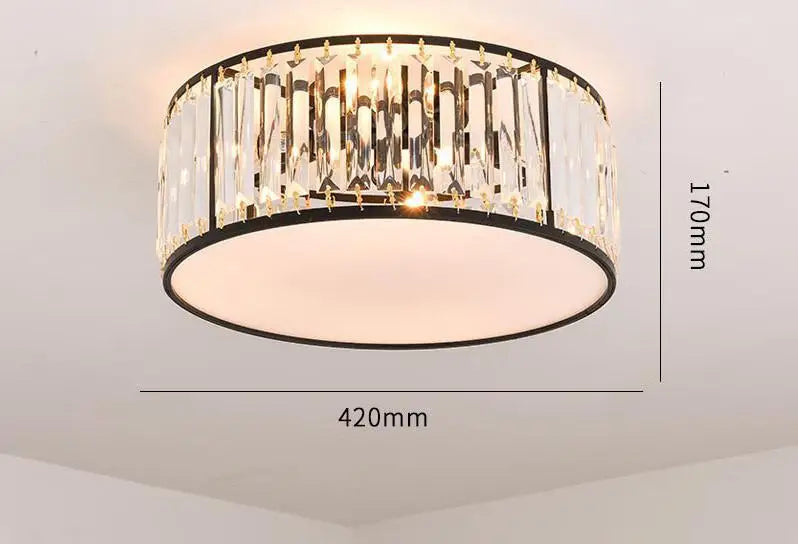 plafonnier moderne en cristal style européen lampes créatives à led - vue 11 sur 12
