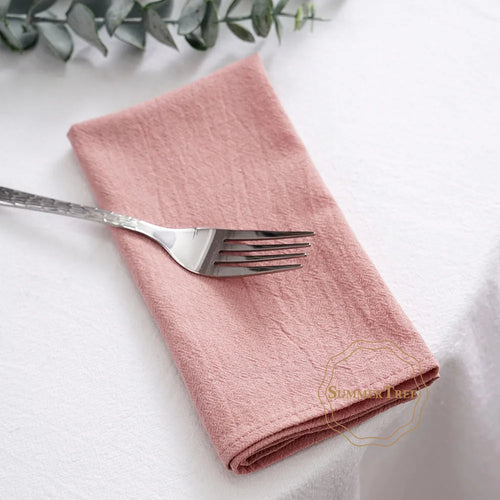 Serviette de table coton uni lavable lot 24 - vue 7 sur 7