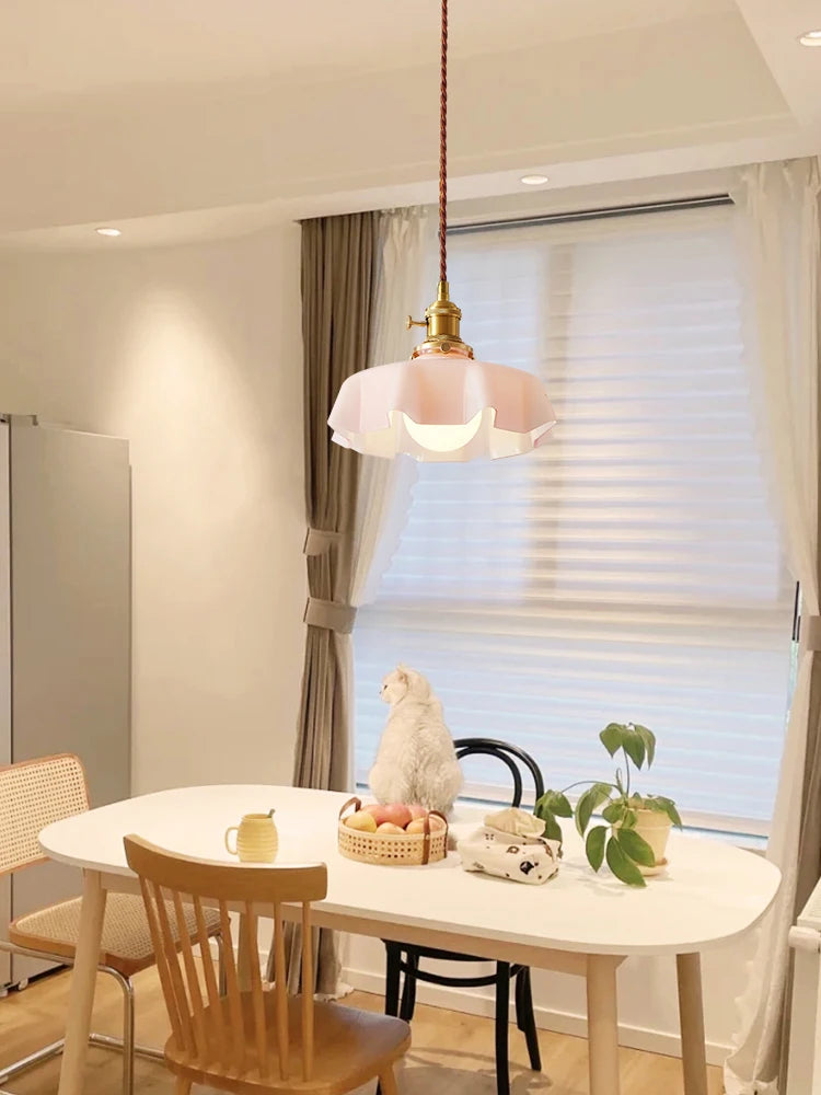 Suspension en verre fleuri pour décoration créative - vue 4 sur 9