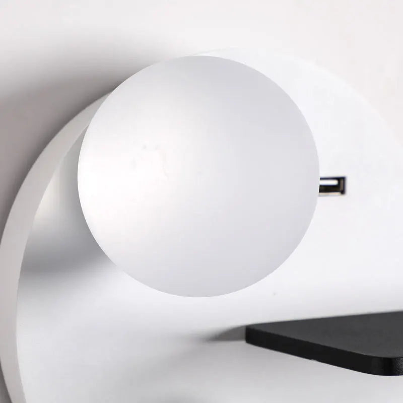 applique murale led avec chargement usb pour téléphone portable - vue 5 sur 10