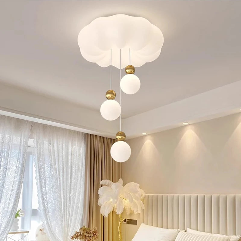 lustre moderne nuage pour chambre enfant romantique et chaleureux - vue 3 sur 15