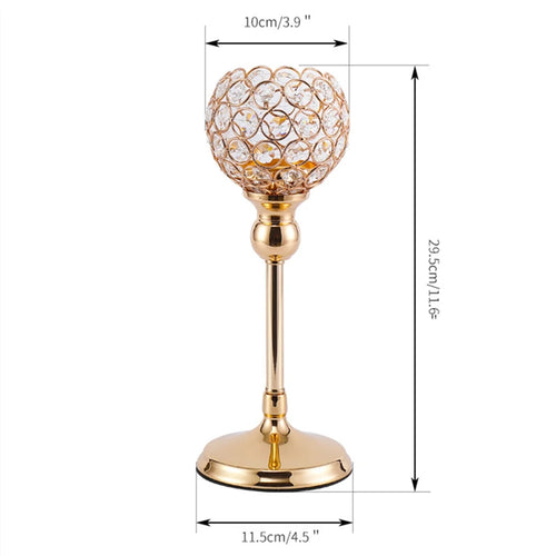 bougeoirs en métal chandelier cristal pour décorations festives - vue 13 sur 12