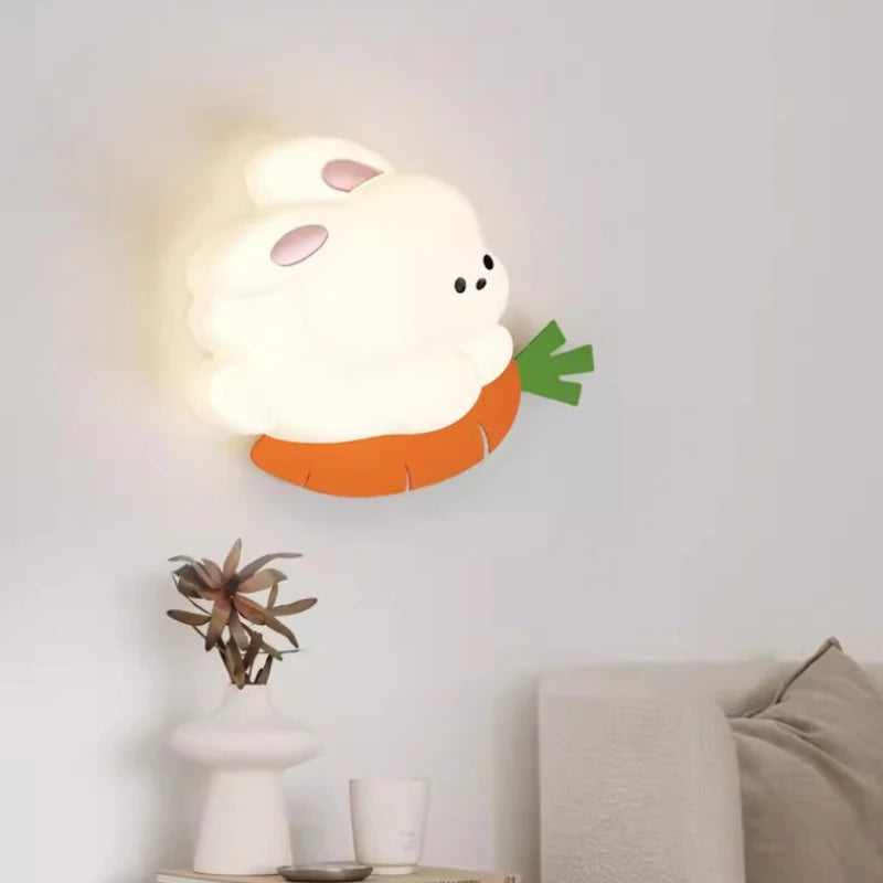 applique murale lapin mignon pour chambre enfant chaleureuse et moderne - vue 3 sur 8