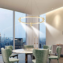 suspension moderne à anneau avec projecteurs décoratifs pour la maison