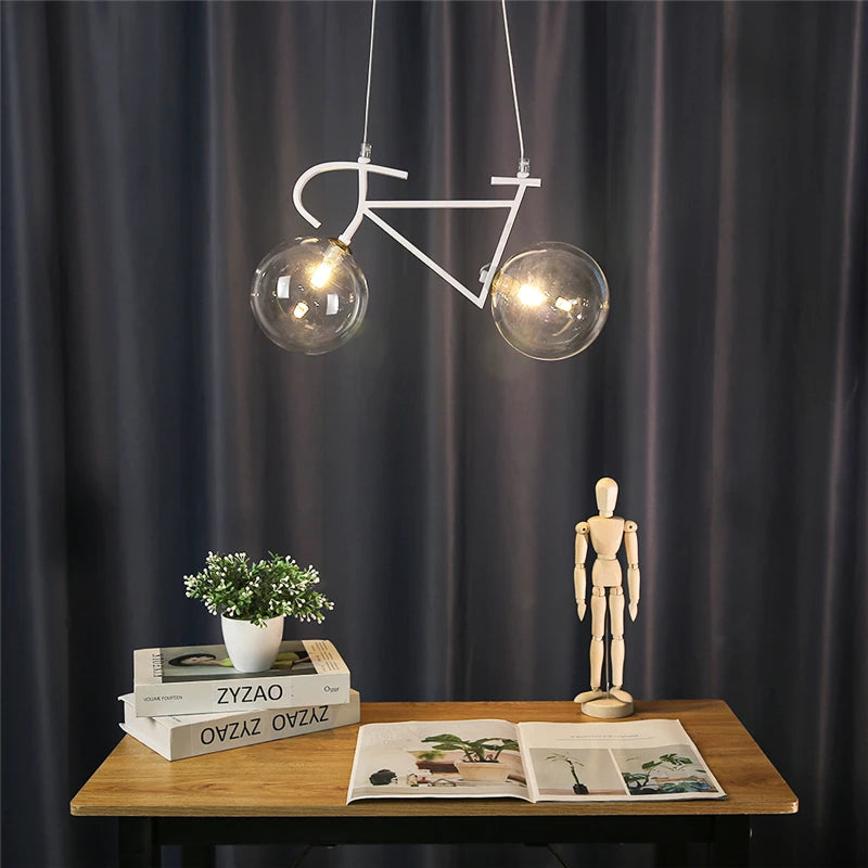 suspension modernes led en fer pour vélo créatives - vue 3 sur 11
