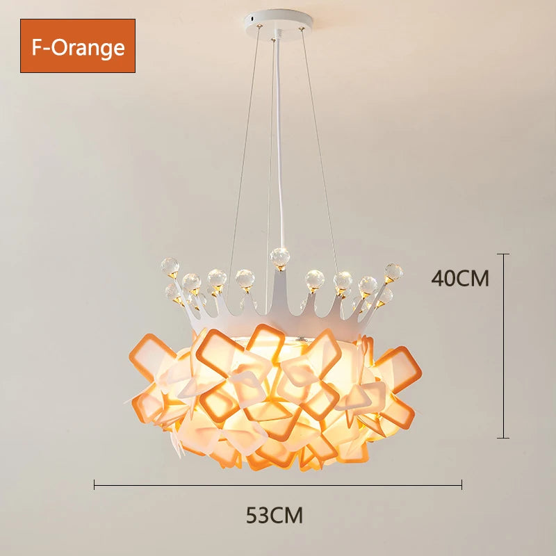 lustre romantique en cristal pour une décoration moderne