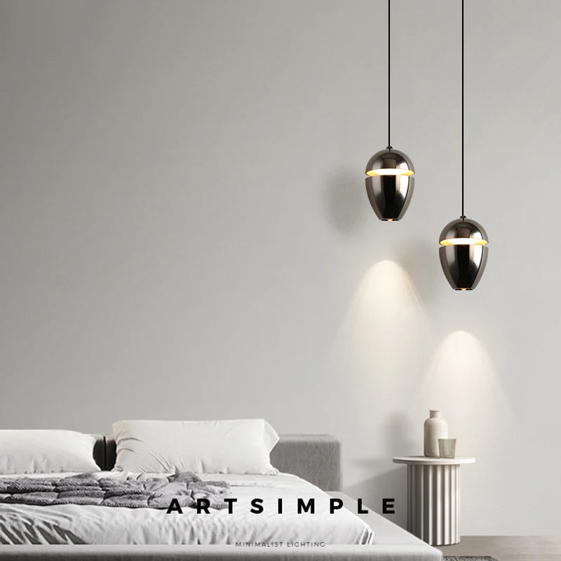 Suspension LED design intérieur de couleur cuivrée - vue 2 sur 13