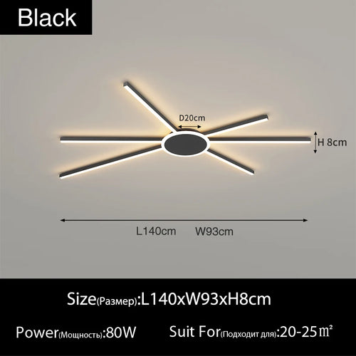 plafonnier LED décoratif géométrique pour intérieur moderne - vue 11 sur 12