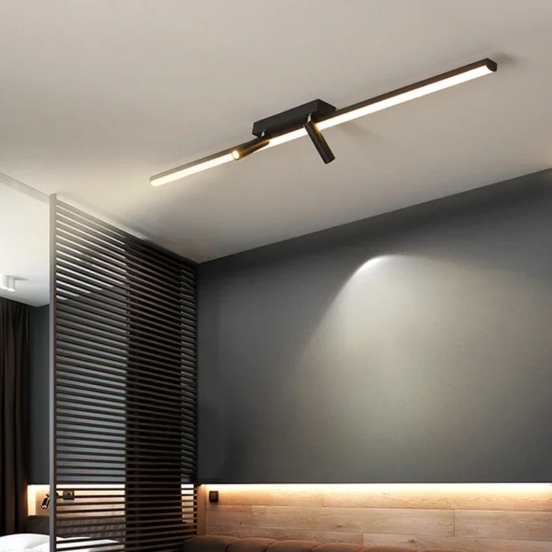 lustre led moderne avec projecteurs acrylique pour éclairage intérieur - vue 3 sur 9