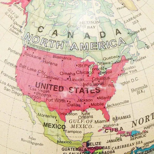globe rétro 360 degrés carte du monde décoratif éducatif - vue 2 sur 7