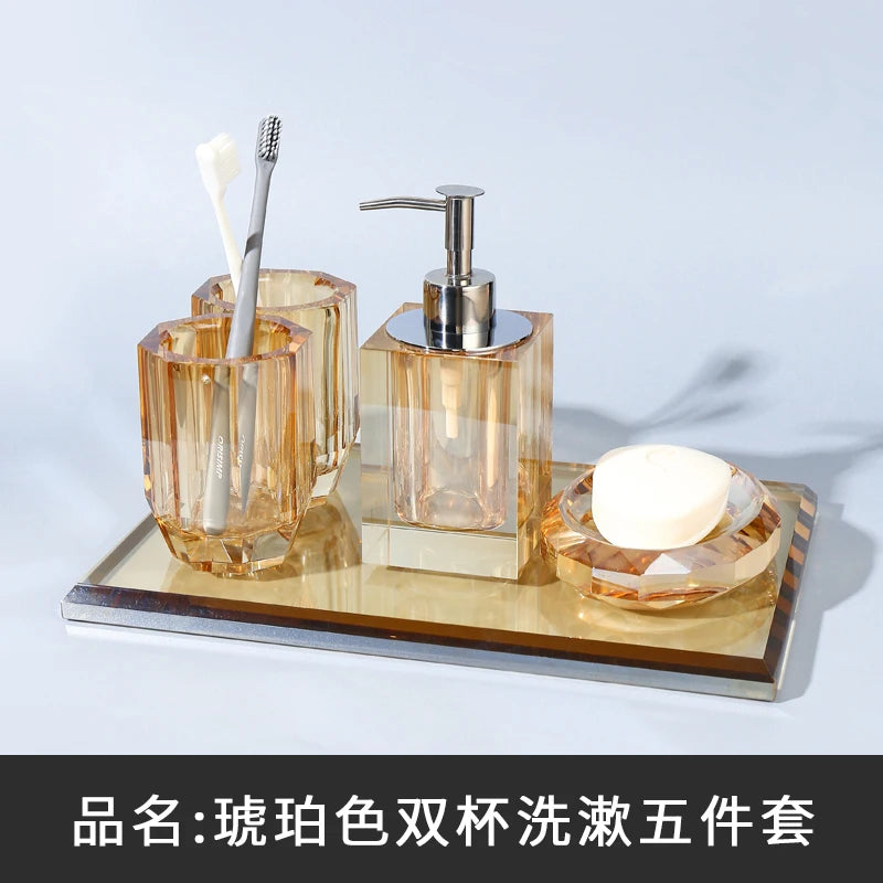 ensemble de produits de toilette en cristal et verre - vue 14 sur 18