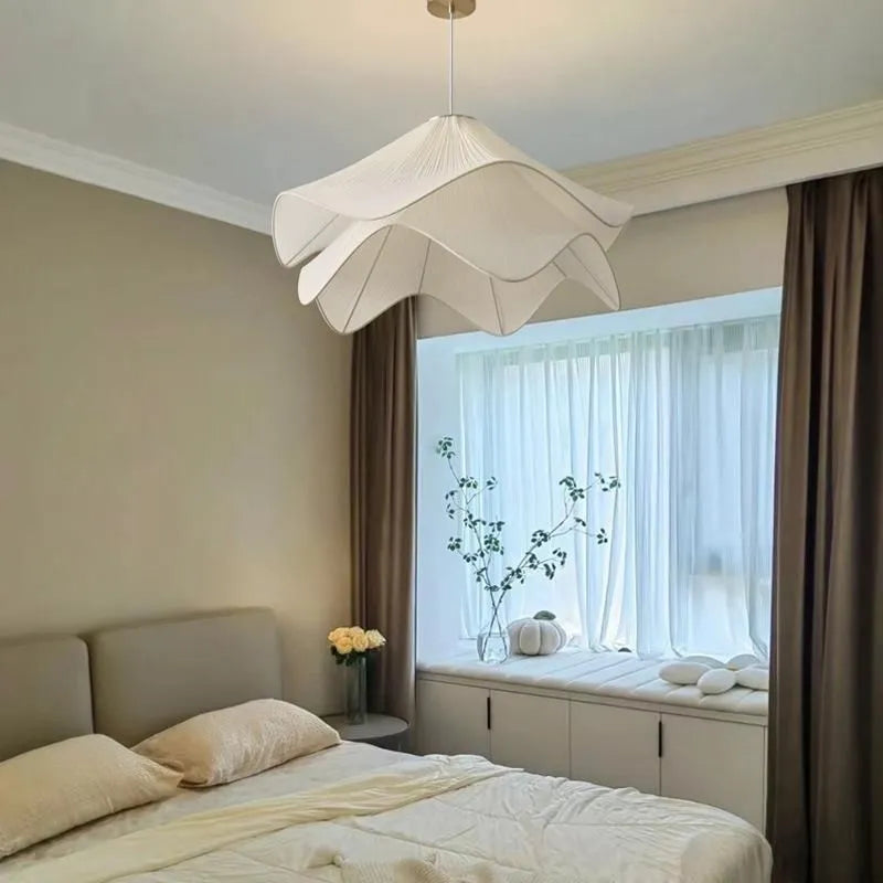 Lustre nordique style crème simple confortable maison - vue 4 sur 6