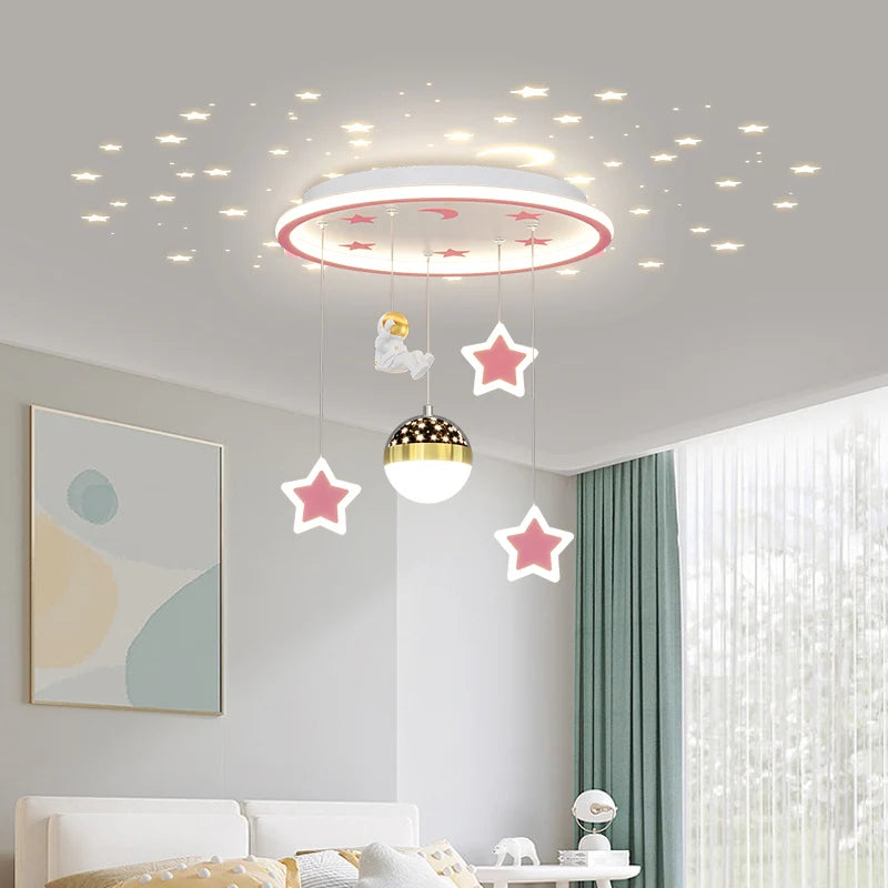 Plafonnier LED en forme d'étoile pour chambre d'enfant