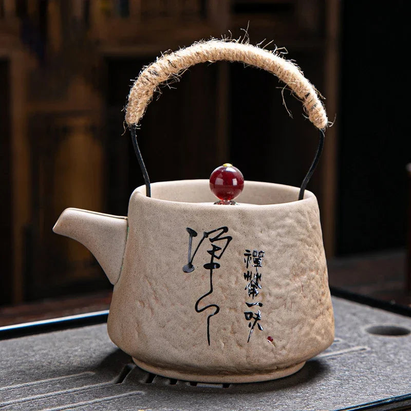 theiere ceramique style japonais retro kung fu artisanale