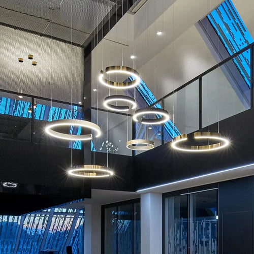lustre à anneau en c design allemand avec couleurs changeantes - vue 3 sur 24