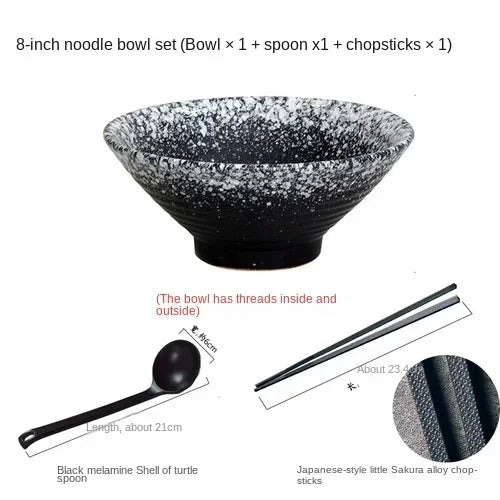 Bol ramen céramique style japonais motif artisanal