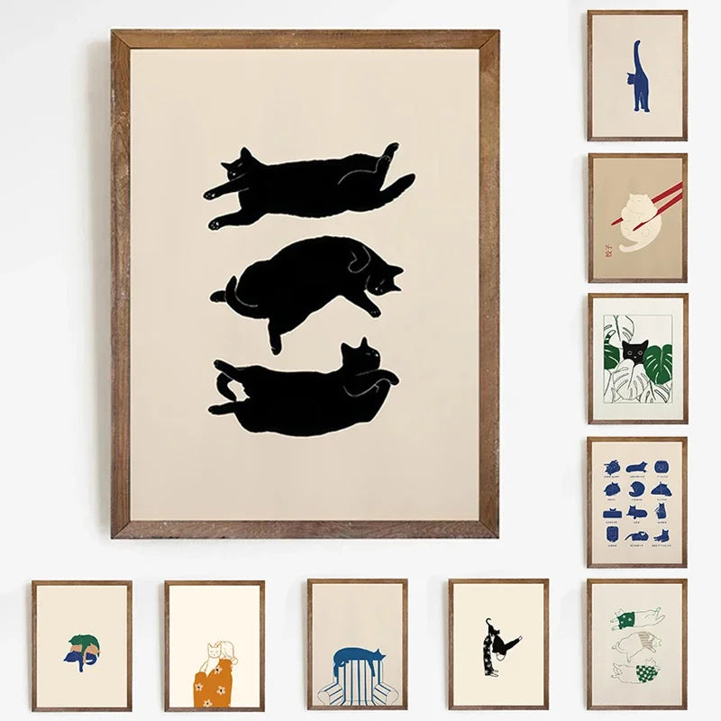 affiche moderne d'une créature de dessin animé mignon décorative