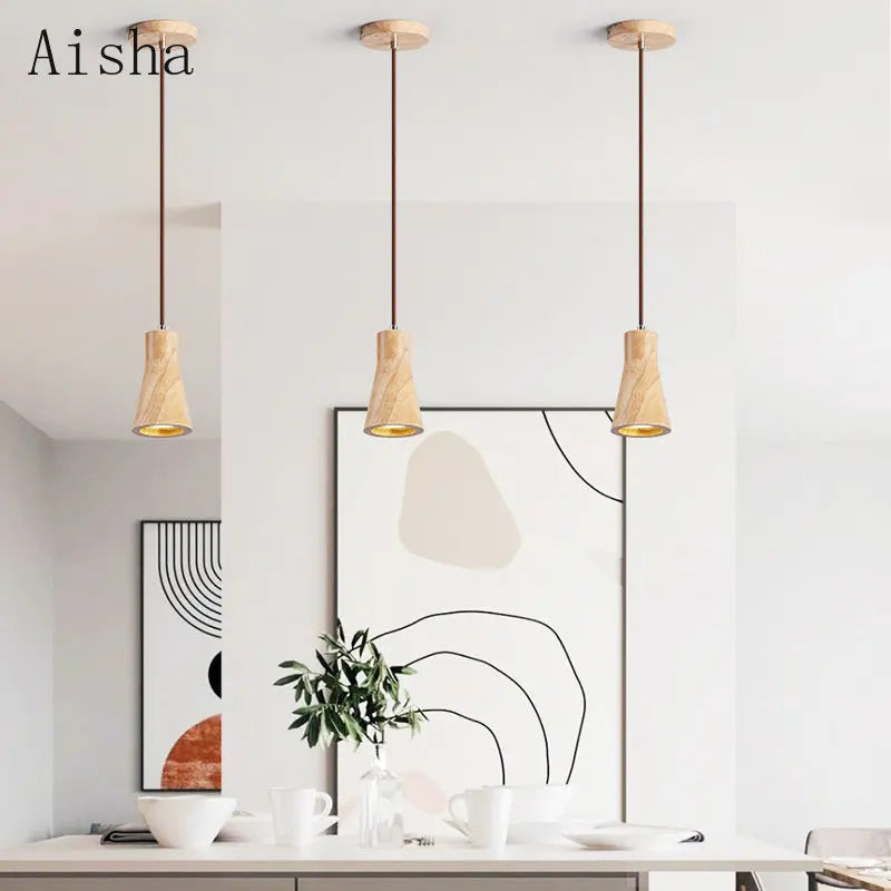 suspension nordique en bois de noyer pour intérieur élégant - vue 3 sur 14