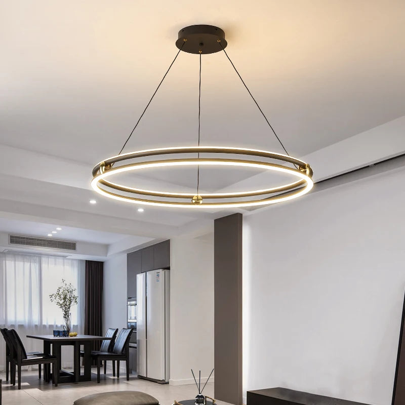 lustre led circulaire minimaliste dimmable éclairage rmodern - vue 4 sur 11
