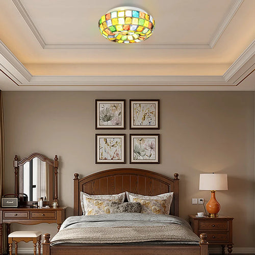 plafonnier led tiffany style bohème pour un éclairage coloré - vue 7 sur 7