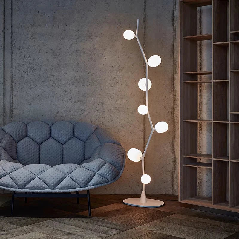 Nordique moderne minimaliste concepteur magique haricot verre arbre en forme de lampadaire chambre étude salon décoration luminaires