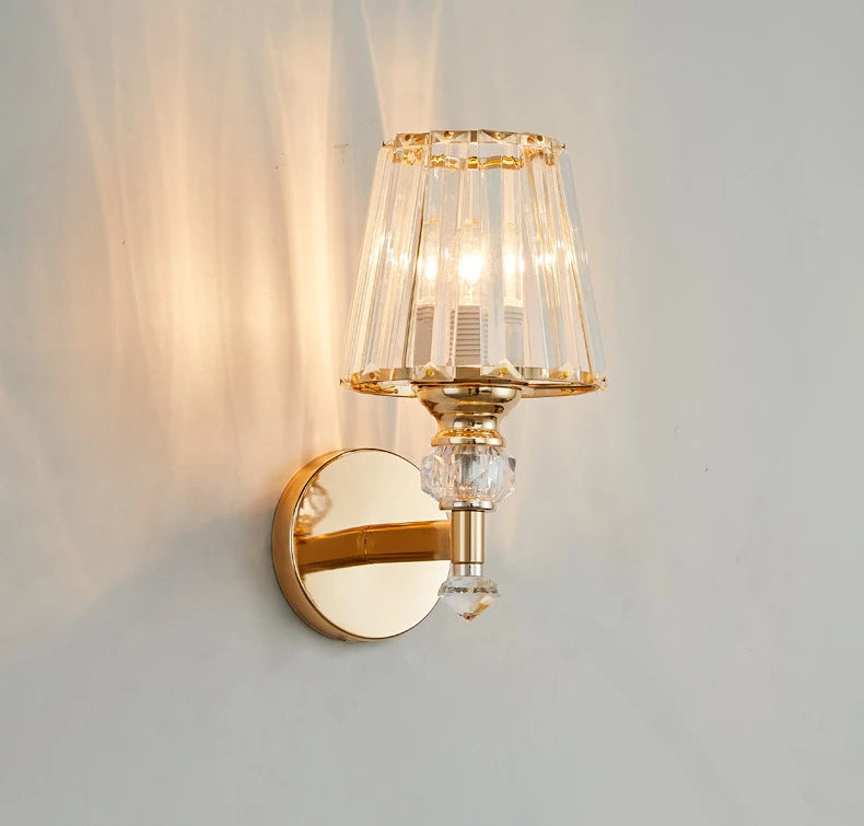 applique murale en cristal luxe design moderne nordique à led