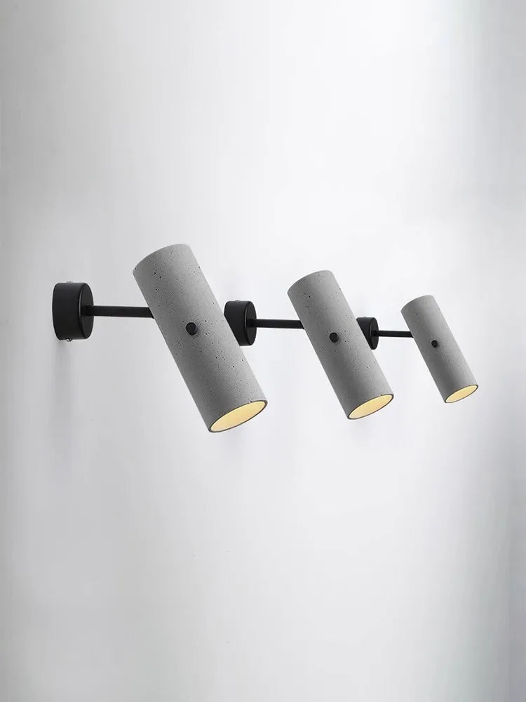 Applique murale led en ciment style industriel projecteur rotatif créatif