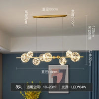 lustre led ciel étoilé nordique boule de verre intensité variable